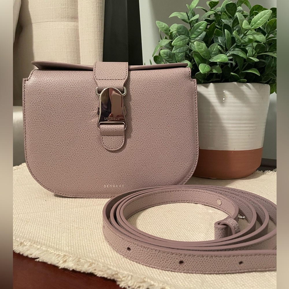 Senreve Cadence crossbody bag pebbled lavender